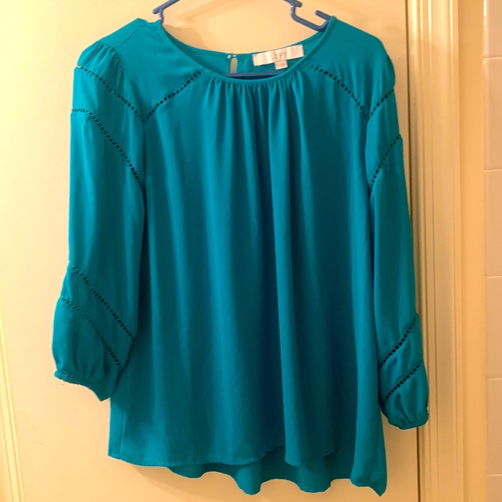 LOFT teal colored blouse